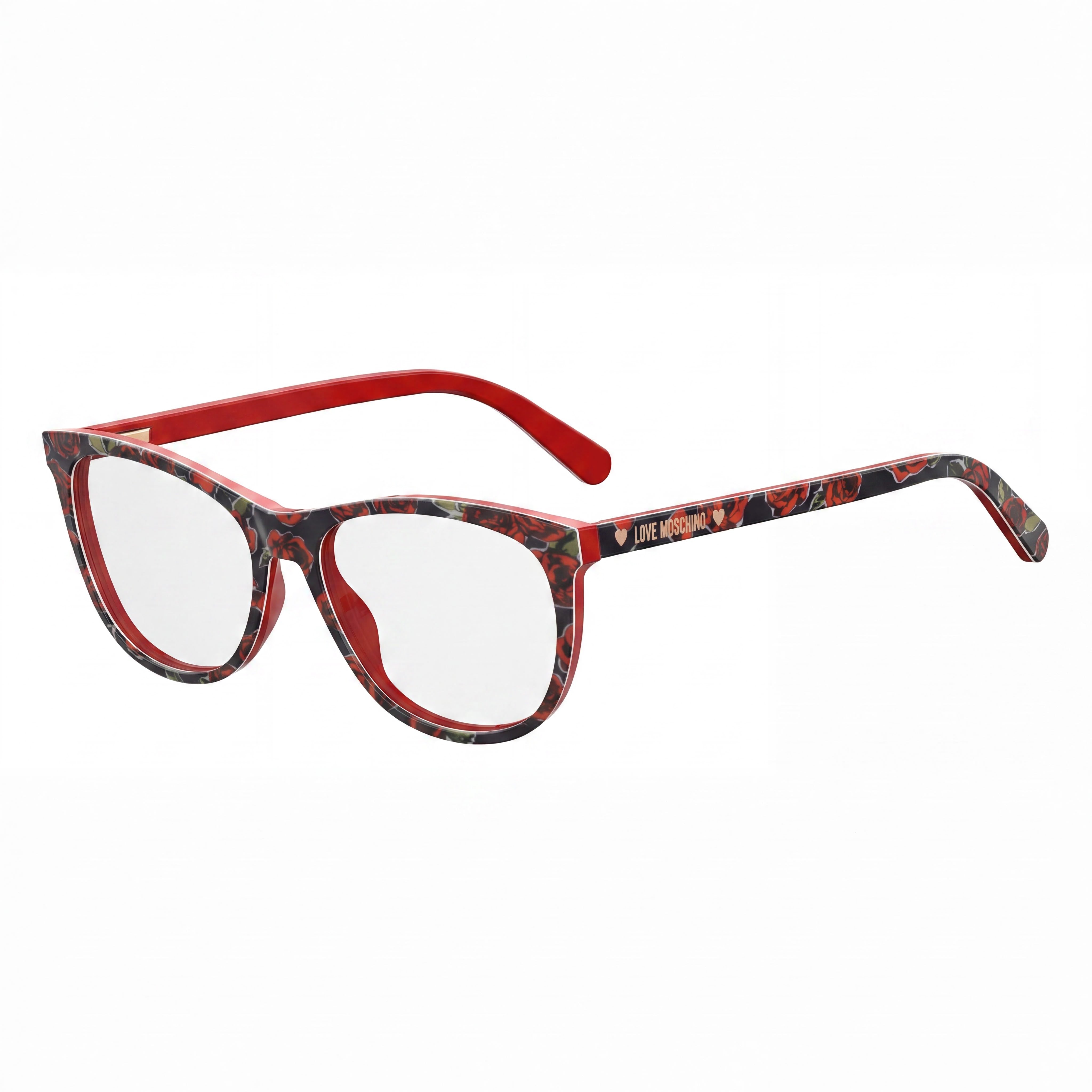 Moschino MOL524 Red Square Eyeglasses for Women, Acetate 53mm, Photo 1