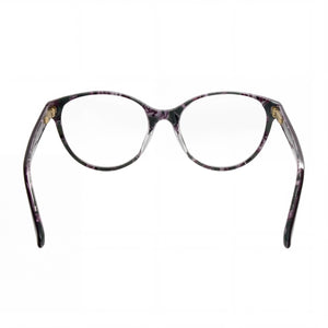 Moschino MOL525 Cat Eye Eyeglasses for Women — interior view, Plastic demo lenses