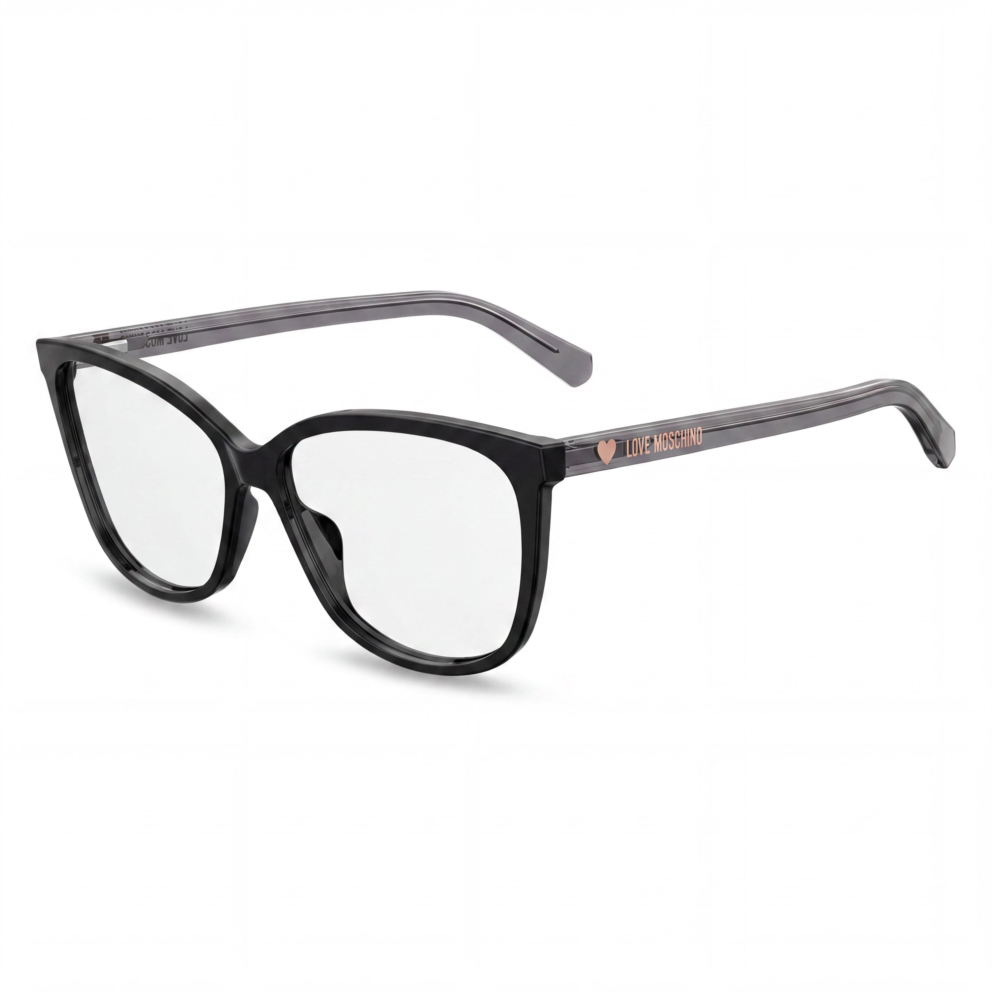 Moschino MOL546 Black Rectangle Eyeglasses for Women, Plastic 57mm, Photo 1