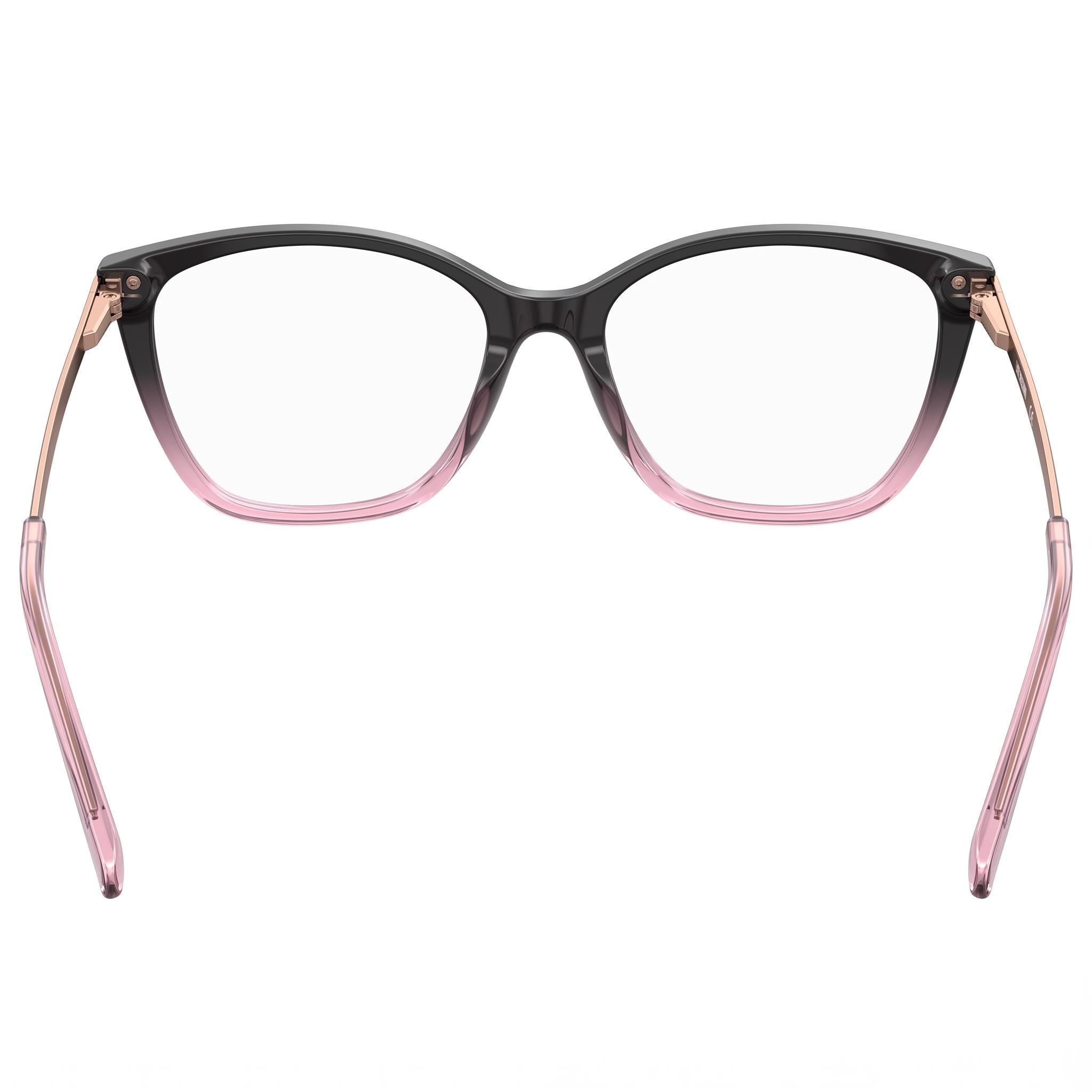 Gafas graduadas cuadradas Moschino MOL572 negras y rosas para mujer, 53 mm, Photo 4