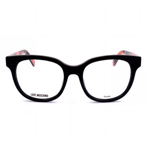Moschino MOL599 Oval Eyeglasses for Women — front view, Acetate