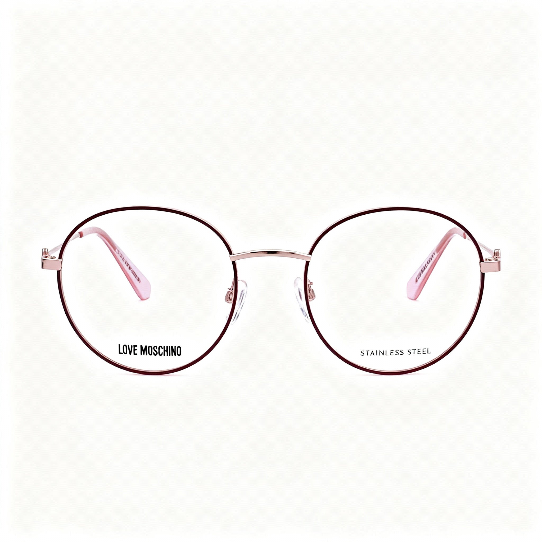 Moschino MOL613 Gold Round Eyeglasses for Women, Alloy Steel 52mm, Photo 2