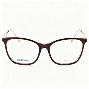 Moschino MOL622 Square Eyeglasses for Women — front view, Acetate