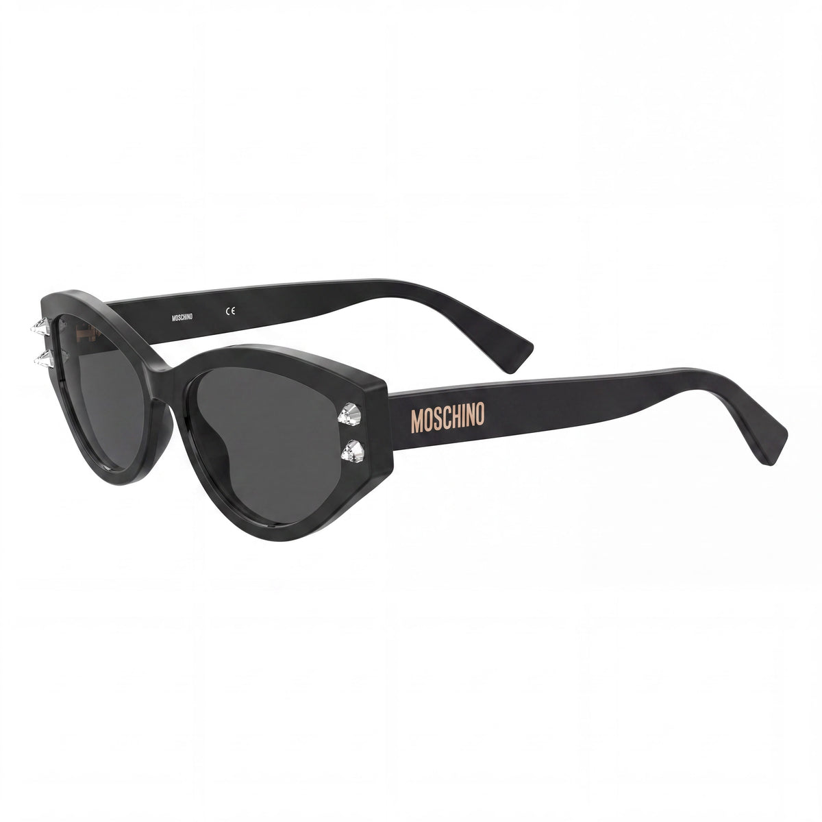 Gafas de sol para mujer Moschino MOS109/S ojo de gato, negras/gris oscuro, 55 mm, Photo 1