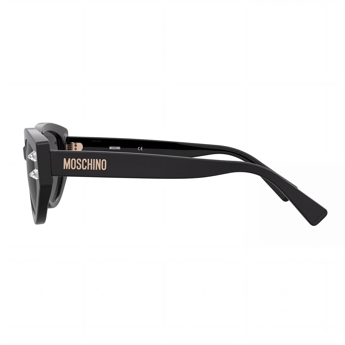 Gafas de sol para mujer Moschino MOS109/S ojo de gato, negras/gris oscuro, 55 mm, Photo 3