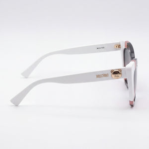 Moschino MOS122/S Cat Eye Sunglasses Women — side view, Non-Polarized Black Pink lens