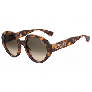 Moschino MOS126/S Havana Round Sunglasses for Women, Havana 2 lens