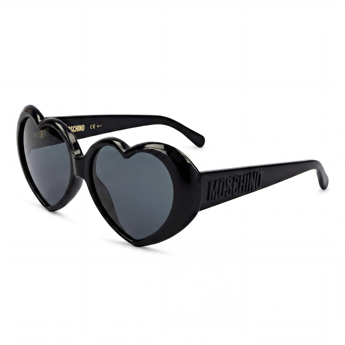 Moschino MOS128/S Black/Dark Grey Oval Sunglasses Unisex, 57mm, Photo 1