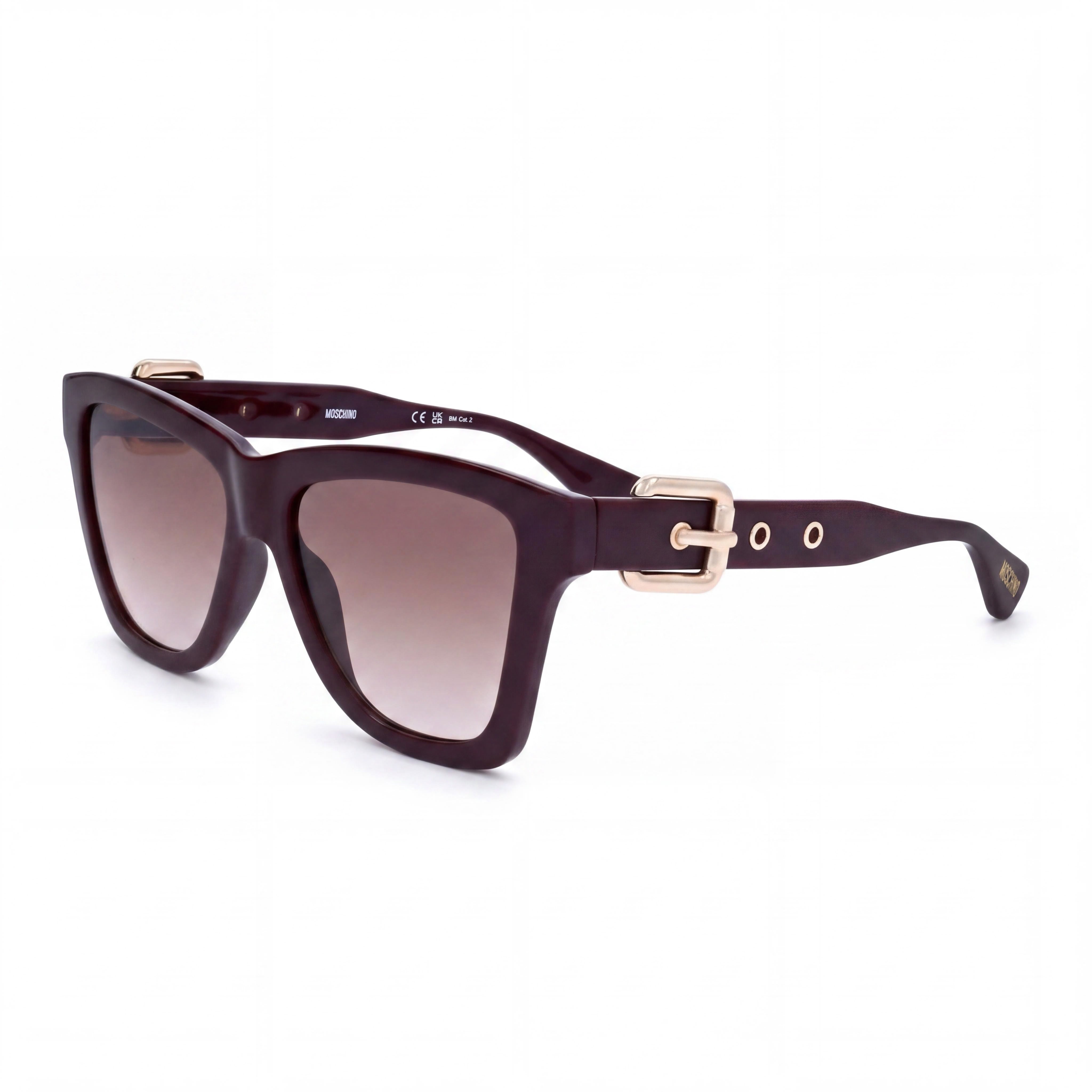 Moschino MOS131/S Burgundy Square Sunglasses for Women, 54mm, Photo 1