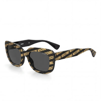 Moschino MOS132/S Pattern Black Butterfly Sunglasses for Women, Non-Polarized lens
