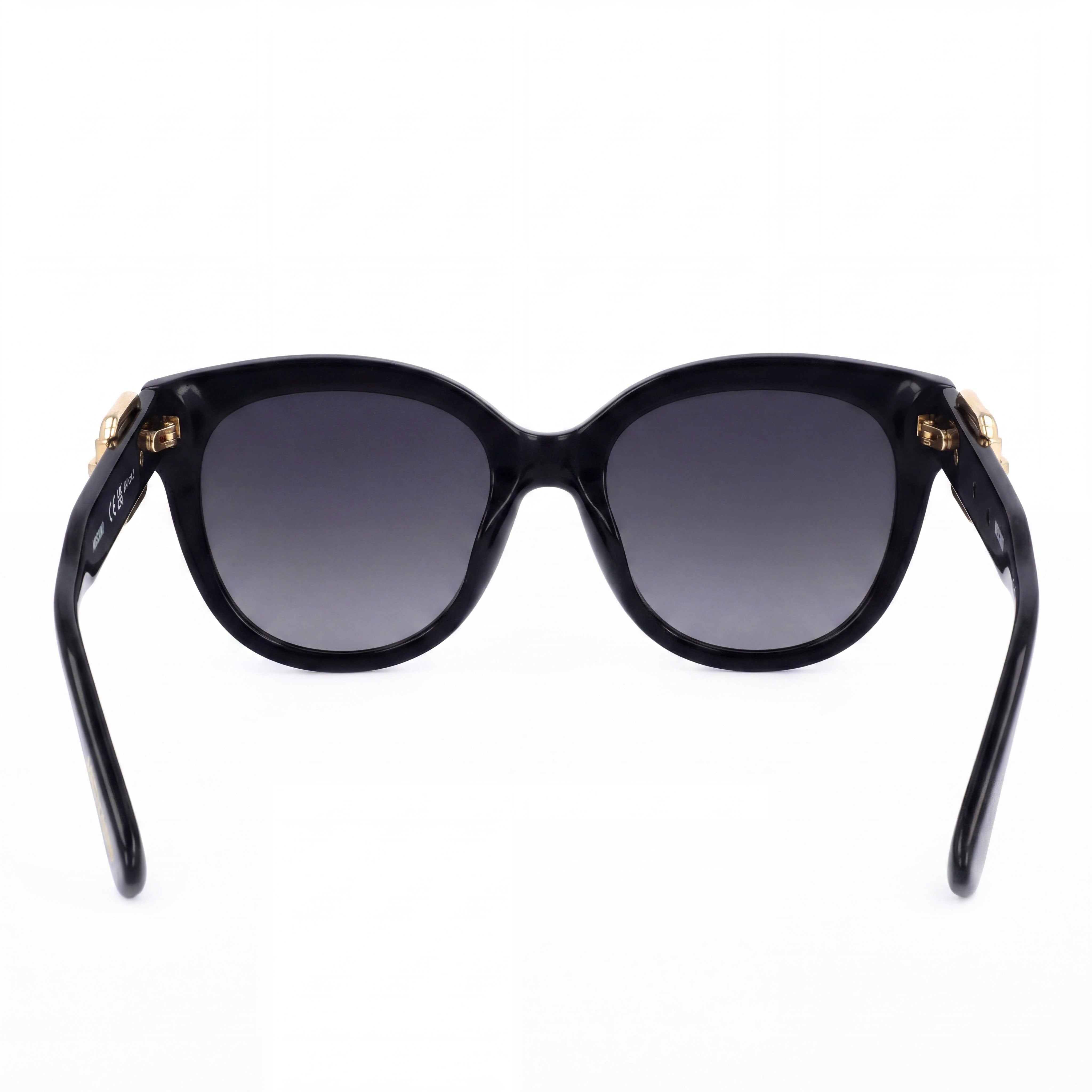 Moschino Casual Women's Black CELLULOSE PROP. INJ Frame Dark Grey Shaded Lenses Sunglasses 54mm, Photo 3