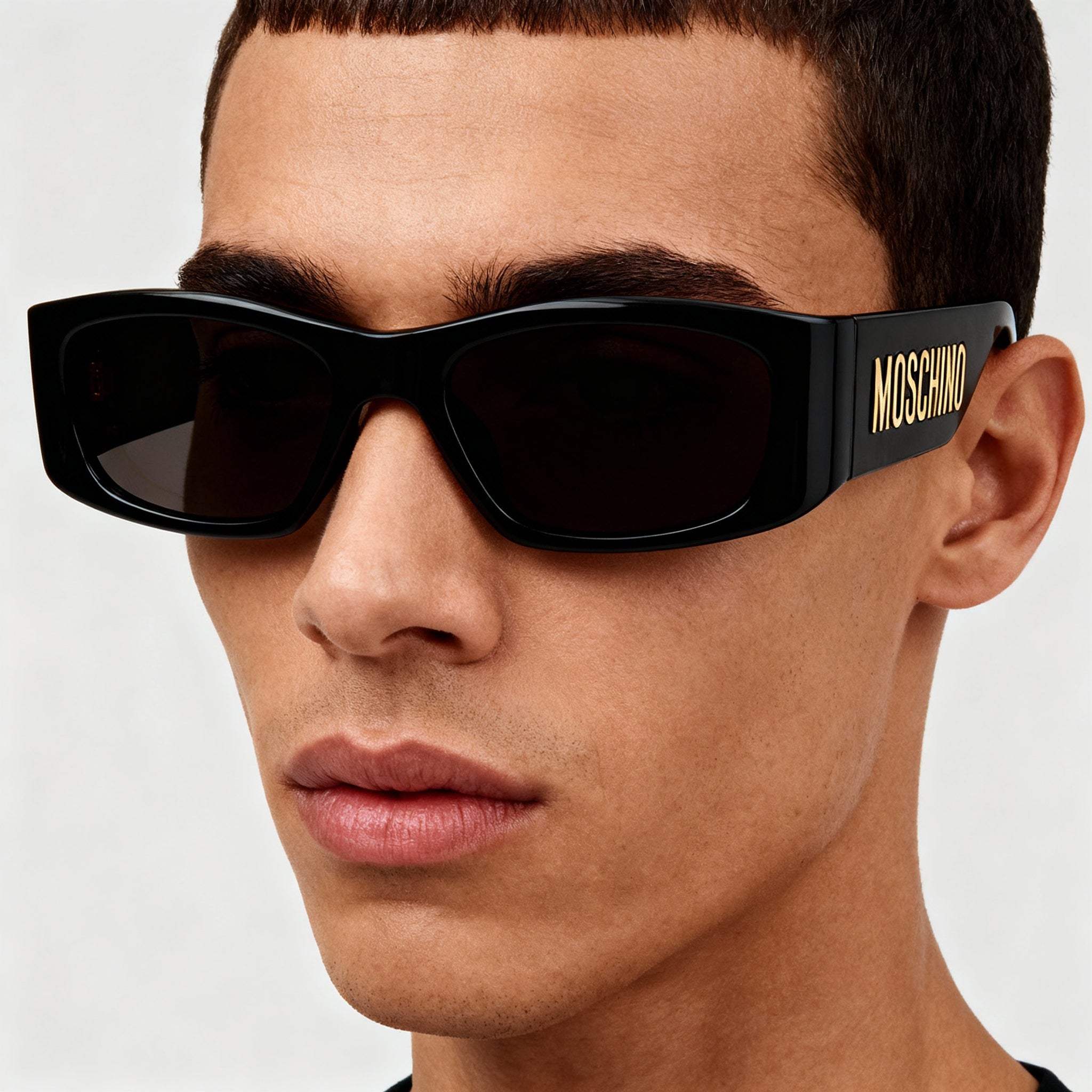 Gafas de sol rectangulares Moschino MOS145/S negras unisex, 55mm, Photo 4