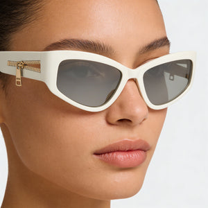 Moschino MOS158/S Rectangle Sunglasses Women — side view, Non-Polarized Grey lens