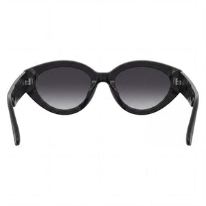 Moschino MOS160/S Oval Sunglasses Women — side view, Non-Polarized Dark grey shaded lens