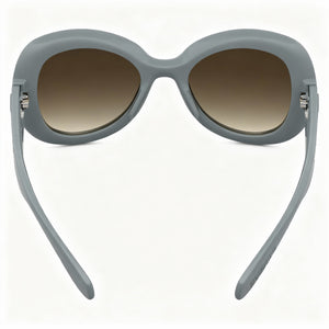 Moschino MOS162/S Oval Sunglasses Women — side view, Non-Polarized Dark Grey Shaded lens