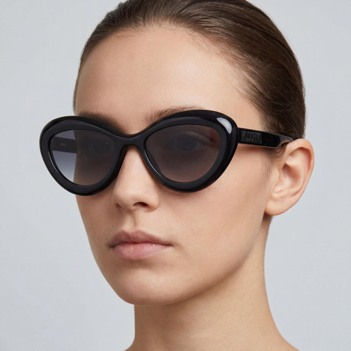 Moschino MOS163/S Black Cat Eye Sunglasses Unisex, 55mm, Photo 5
