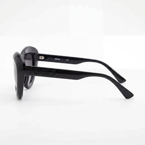 Moschino MOS163/S Cat Eye Sunglasses Unisex — side view, Non-Polarized Dark Grey Shaded lens