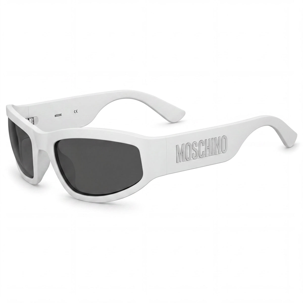 Gafas de sol rectangulares Moschino MOS164/S blancas mate para hombre, 60 mm, Photo 1