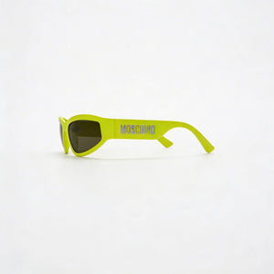 Moschino MOS164/S Rectangle Sunglasses Men — side view, Non-Polarized Green lens