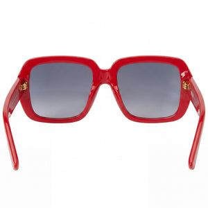 Moschino MOS180/S Square Sunglasses Women — side view, Non-Polarized Red lens