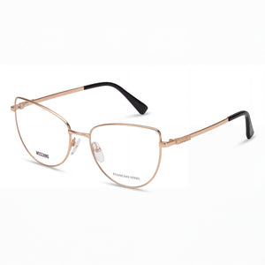 Moschino MOS534 Gold Cat Eye Eyeglasses for Women, Alloy Steel frame