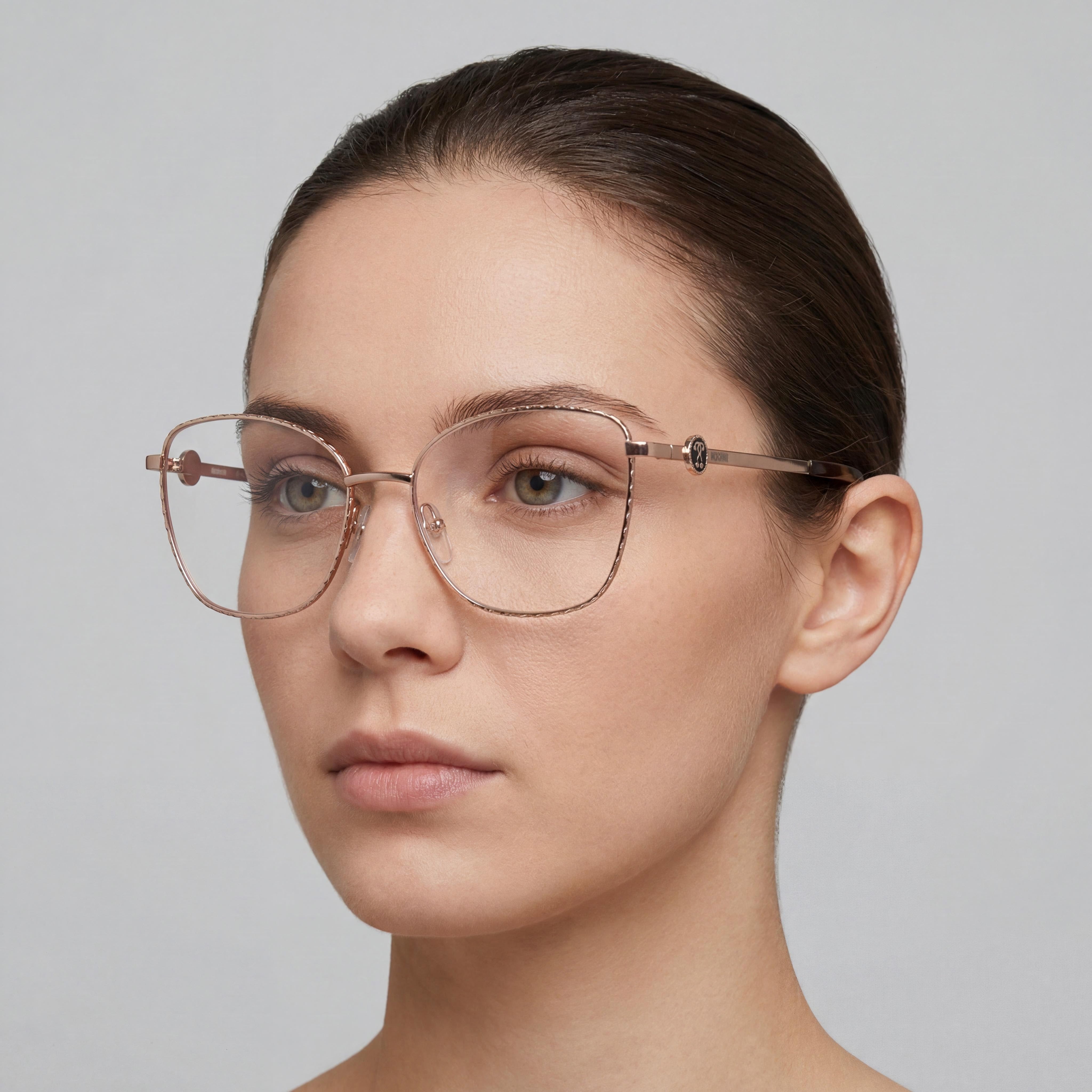 Gafas Moschino MOS587 Ojo de Gato Oro Cobre para Mujer, Metal 53mm, Photo 3