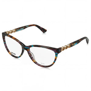 Moschino MOS589 Havana Butterfly Eyeglasses for Women, Plastic frame