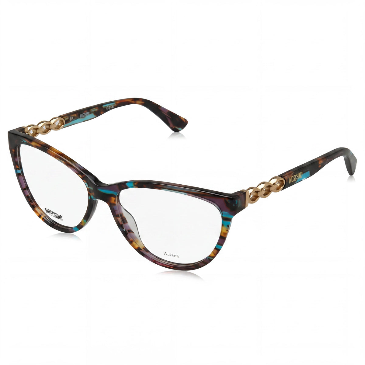 Moschino MOS589 Gafas de Mariposa Pulidas Azules para Mujer, 53mm, Photo 1