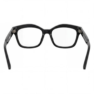 Moschino MOS606 Cat Eye Eyeglasses Women — side view, Black Plastic temples