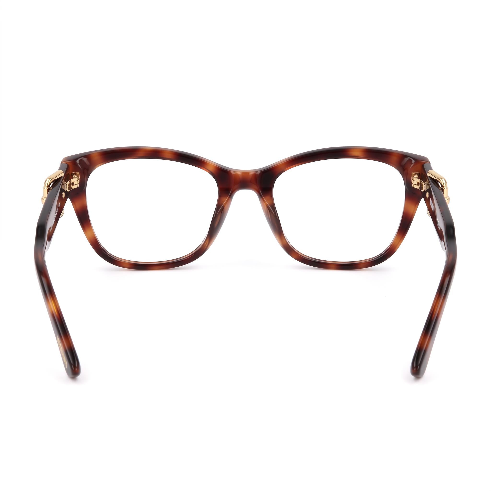 Moschino MOS608 Havana Rectangle Eyeglasses for Women, Acetate 51mm, Photo 3