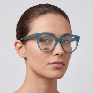 Moschino Mos613 Green Eyeglasses Women — lifestyle wear, morning news and coffee routines