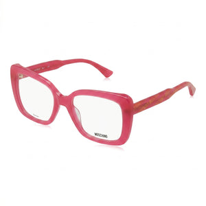 Moschino MOS614 Pink Rectangle Eyeglasses for Women, Acetate frame