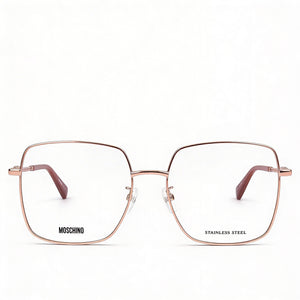 Moschino Mos615/g Rectangle Eyeglasses for Women — front view, Alloy Steel