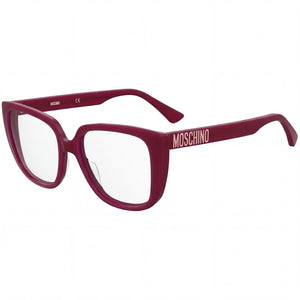 Moschino MOS622 Red Rectangle Eyeglasses Unisex, Acetate frame