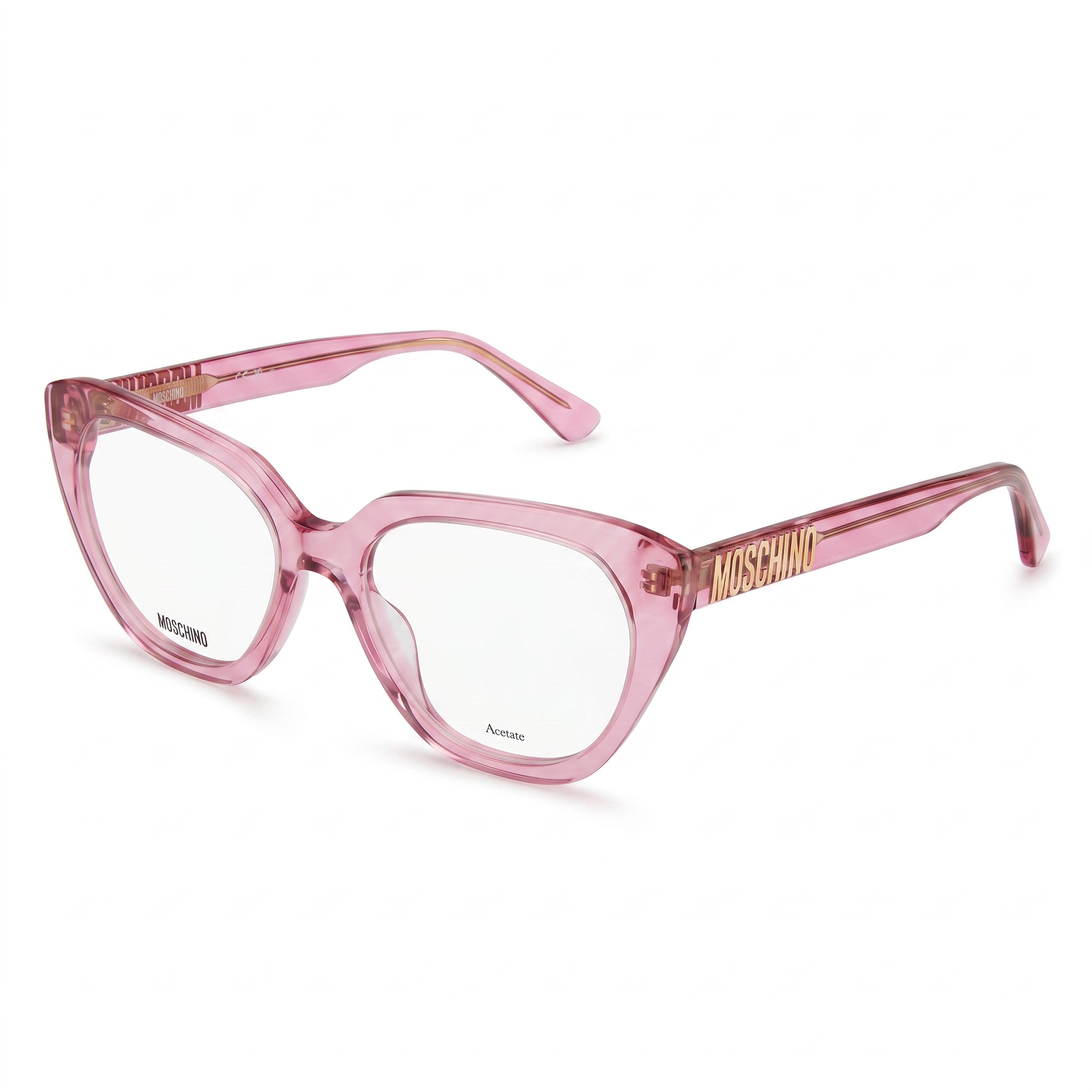 Moschino MOS628 Fuchsia Square Eyeglasses for Women, Acetate 51mm, Photo 1