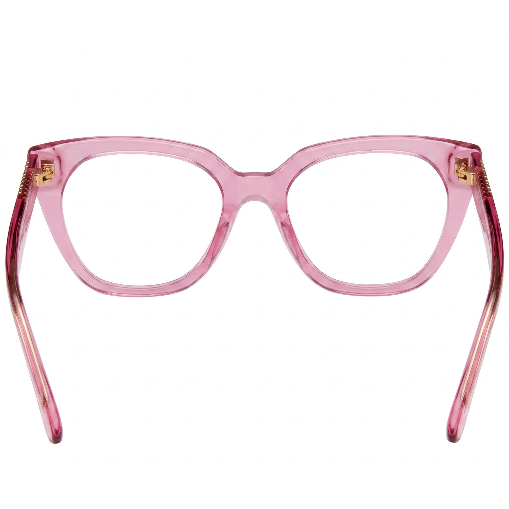 Moschino MOS628 Fuchsia Square Eyeglasses for Women, Acetate 51mm, Photo 3