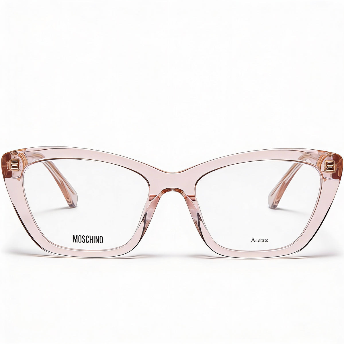 Moschino MOS629 Nude Rectangle Eyeglasses for Women, Acetate 52mm, Photo 2