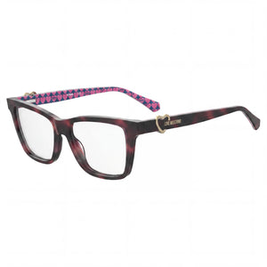 Moschino Red Square Eyeglasses for Women, Acetate frame