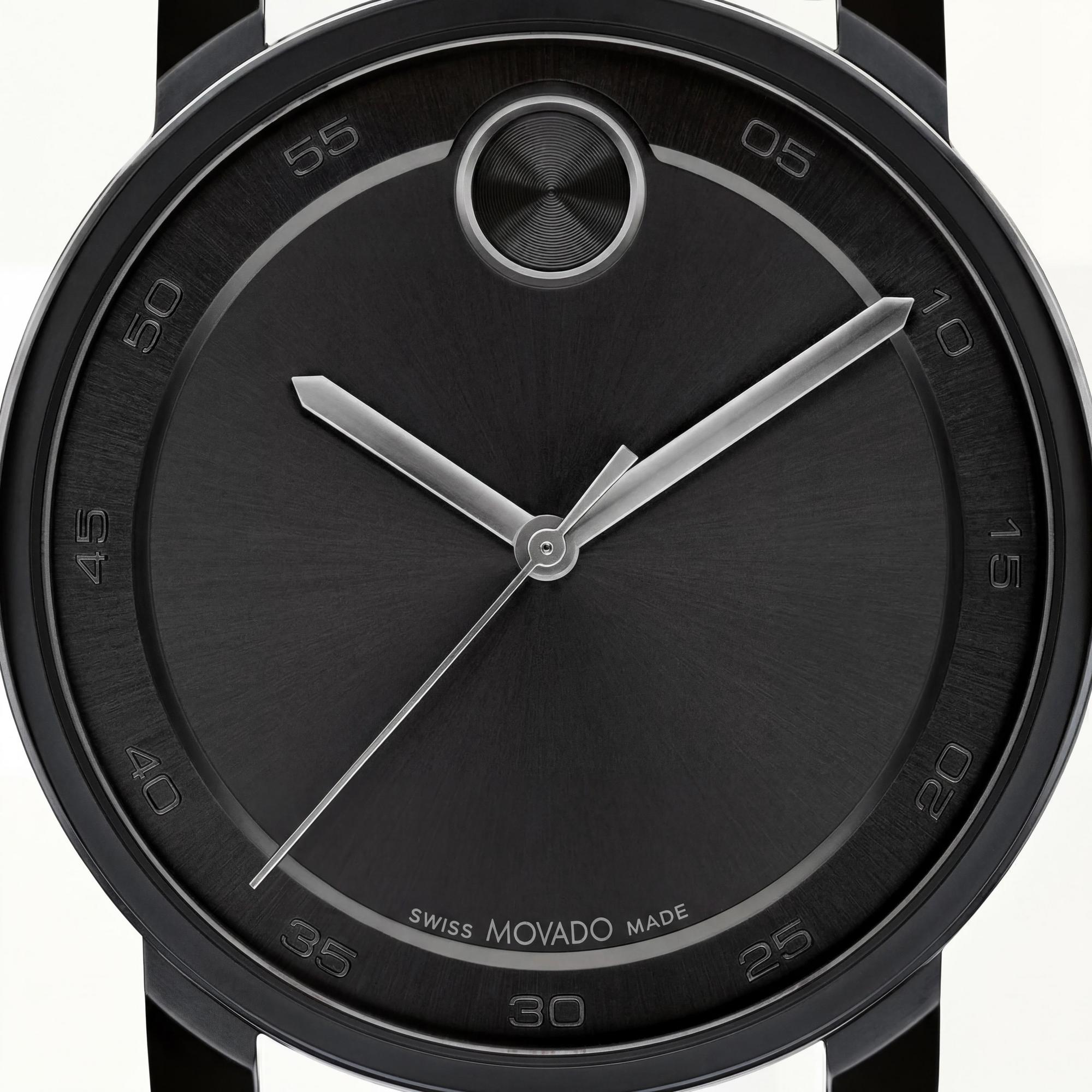 Movado 3600918 Men's Watch, Black Dial Stainless Steel 41mm, Photo 2