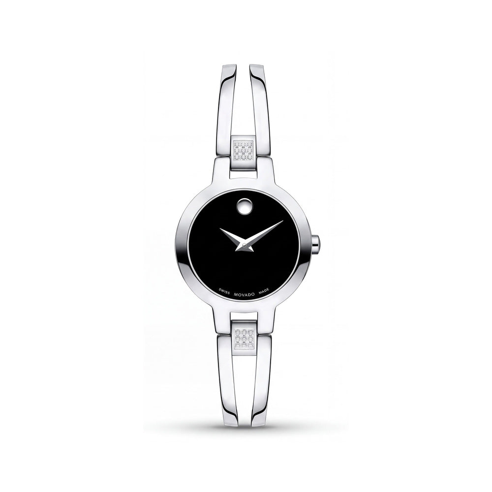 Movado Amorosa 0607154 Silver Stainless Steel Women's Watch, 24mm