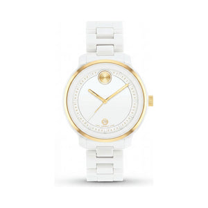 Movado White Dial Ceramic Women Watch, 39mm