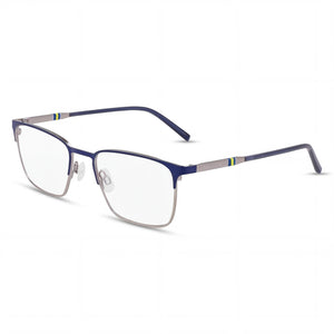 Nautica Blue Rectangle Eyeglasses for Women, clear demo lenses