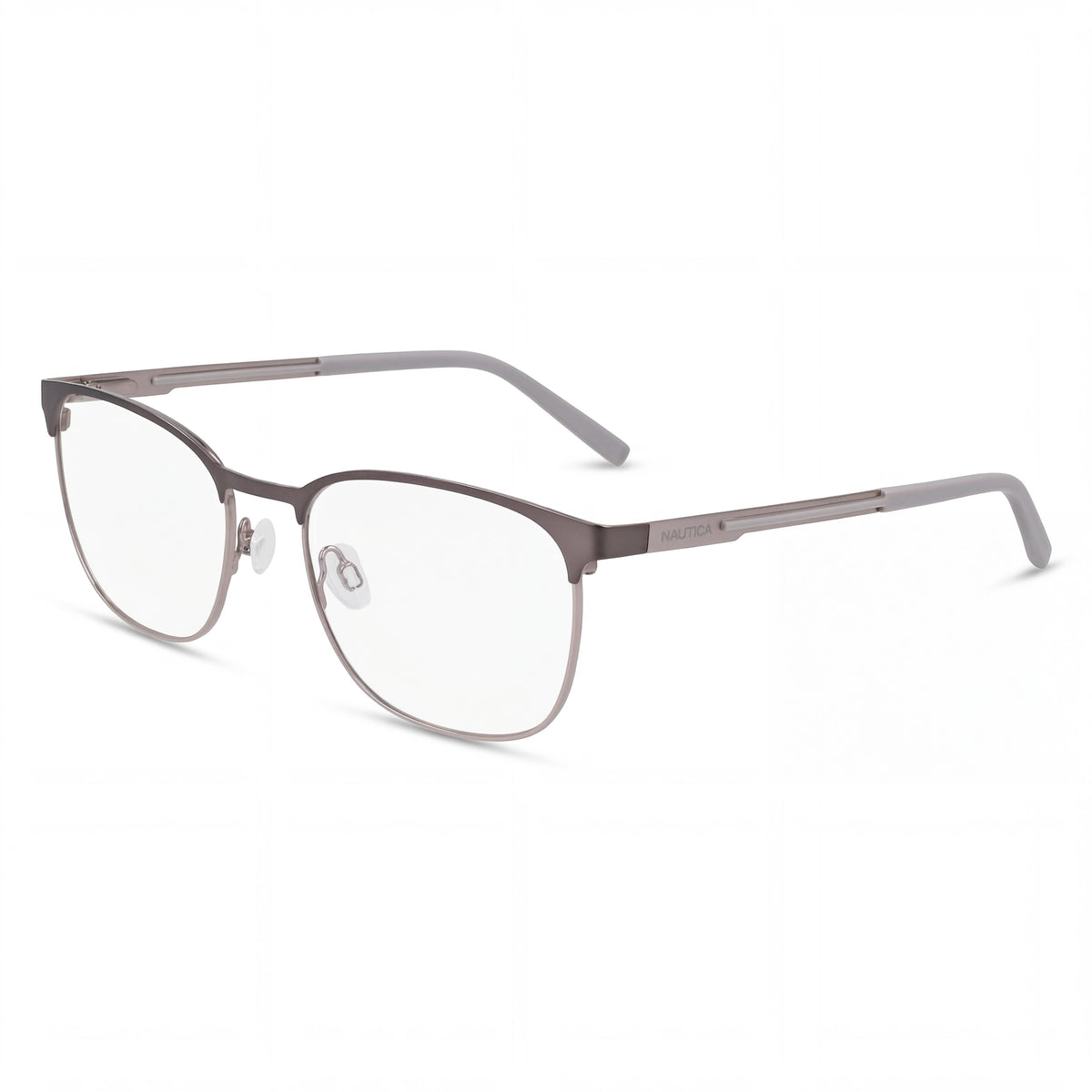 Gafas graduadas cuadradas Nautica Modern N7343 en gris oscuro metalizado mate para hombre, 53 mm, Photo 1