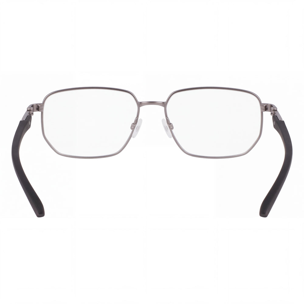 Nike 4317 Rectangle Eyeglasses Men — side view, Black Metal temples
