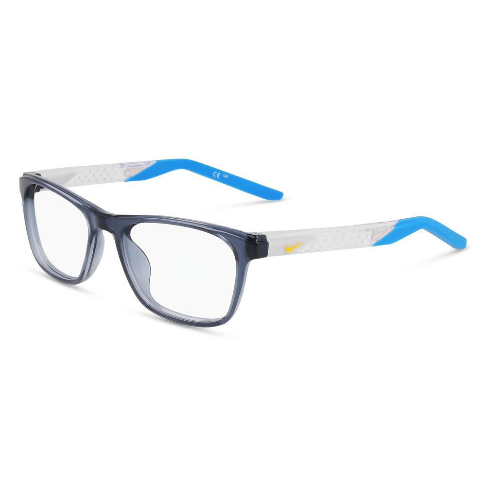 Nike 5058 Blue Rectangle Eyeglasses Unisex, Plastic frame