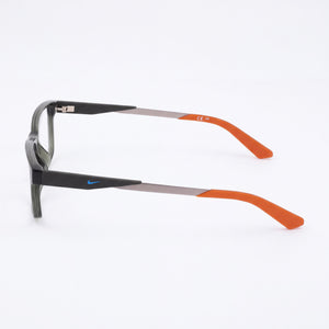 Nike 5101 Rectangle Eyeglasses Unisex — side view, Gray Acetate temples
