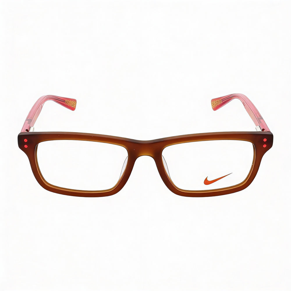 Nike 5535 Rectangle Eyeglasses Unisex — front view, Metal