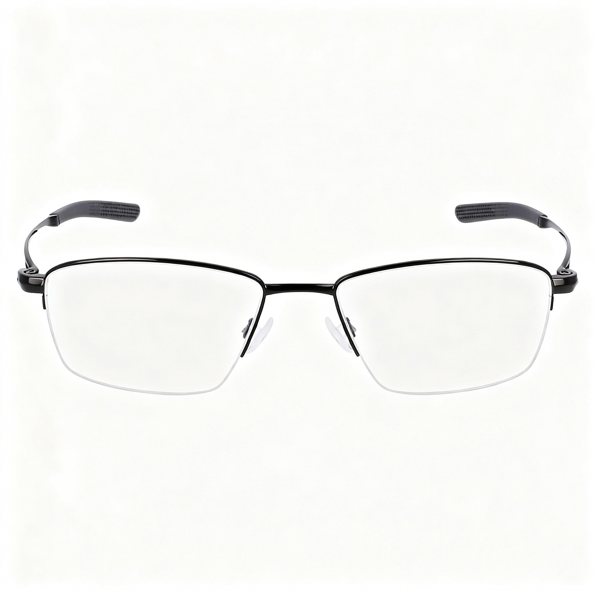 Nike 6045 Titanium Black Rectangle Eyeglasses Unisex, Titanium 54mm, Photo 2