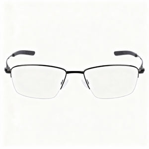 Nike 6045 Rectangle Eyeglasses Unisex — front view, Titanium
