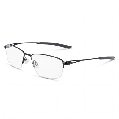 Nike 6045 Black Rectangle Eyeglasses Unisex, Titanium frame